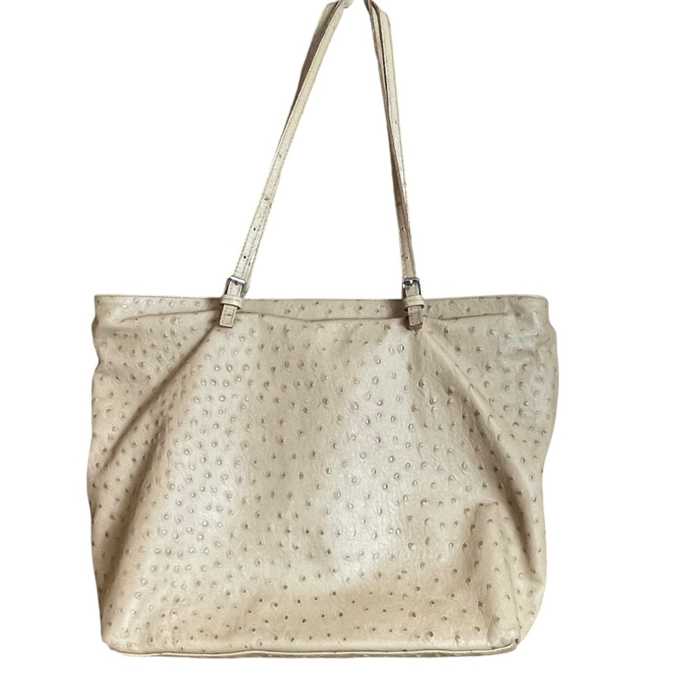Furla embossed ostrich tote bag